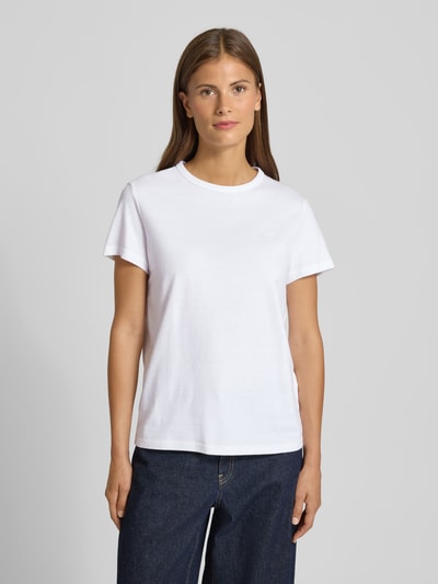 Mustang T-shirt met ronde hals, model 'Ada' Wit - 4