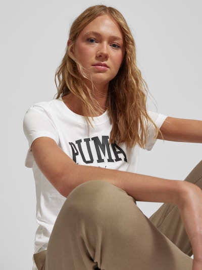 Puma T-shirt met labelprint Wit - 3