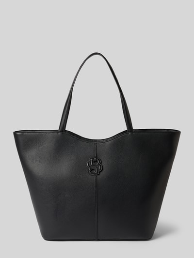 Produktfoto, Shopper mit Logo Detail von BOSS, Optik: Unifarben, Verschluss: Reißverschluss, Aufteilung: Innentasche, zwei Tragehenkel, schwarze Lederstruktur