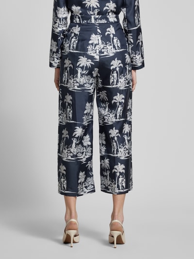 Max Mara Studio Straight Leg Stoffhose mit Bügelfalten Modell 'PAGLIE' Marine 5