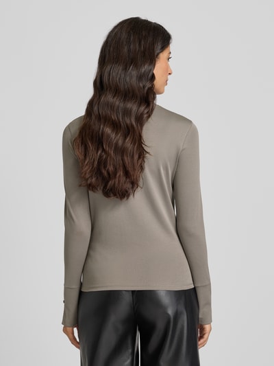 Marc Cain Longsleeve mit Stehkragen Taupe 5