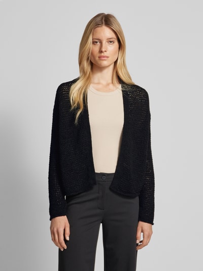 Marc O'Polo Loose fit cardigan van bandjesgaren Zwart - 4