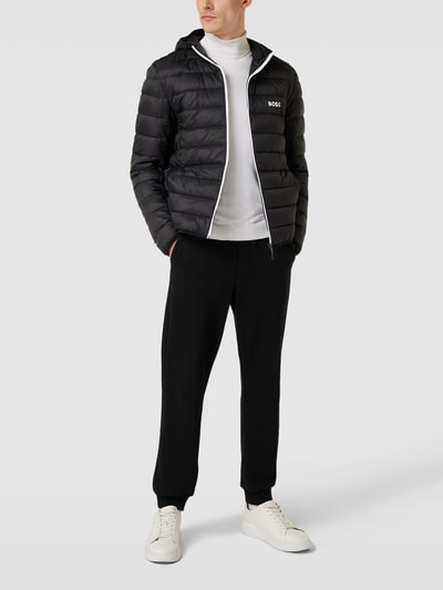 BOSS Green Steppjacke mit Label-Print Modell 'THOR' Black 1