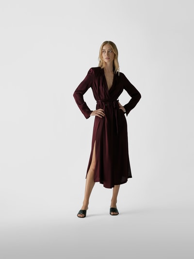 Forte Forte Midikleid mit Reverskragen Schokobraun 1