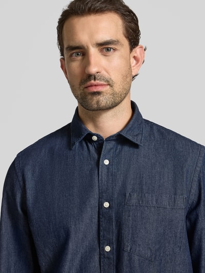 SELECTED HOMME Regular Fit Jeanshemd aus reiner Baumwolle Modell 'REGCARLO' Dunkelblau 3