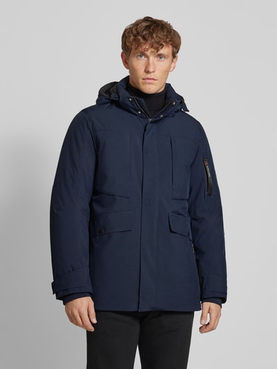 s.Oliver RED LABEL Regular Fit Parka mit abnehmbarer Kapuze und wasserabweisender Funktion Blau 4