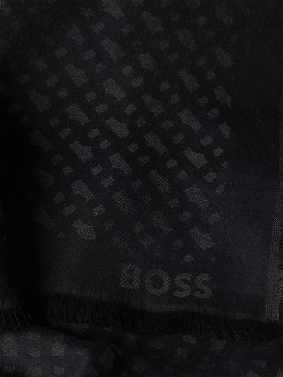 BOSS Sjaal van katoenmix Zwart - 2