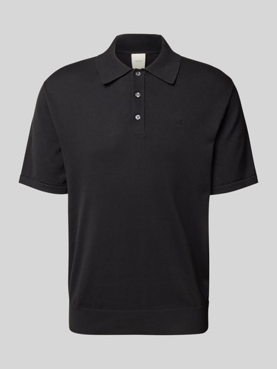 CK Calvin Klein Regular Fit Poloshirt mit Logo-Stitching Modell 'SUPIMA' Black 2