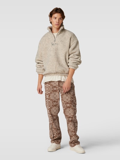 Karl Kani Sweatshirt mit Teddyfell und Label-Detail Beige 1