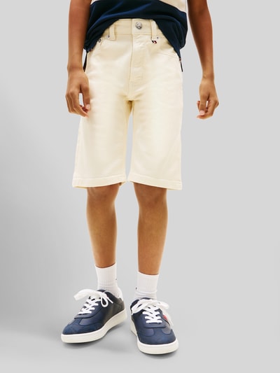 Tommy Hilfiger Teens Relaxed Fit Jeansshorts aus reiner Baumwolle Ecru 4