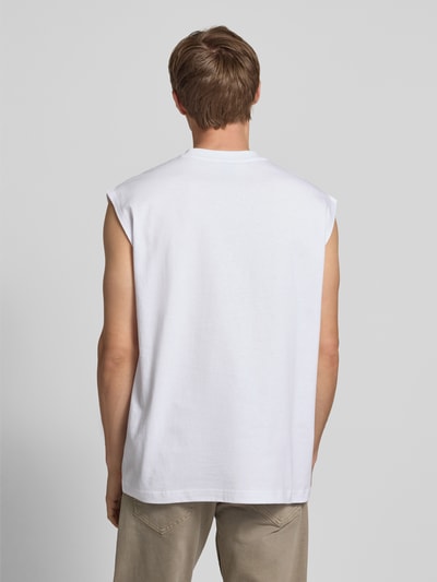 G-Star Raw Tanktop met labelprint, model 'Boxy' Wit - 5
