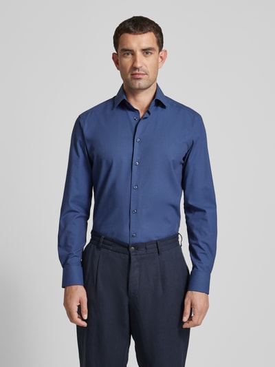 OLYMP Modern fit zakelijk overhemd met kentkraag Marineblauw - 4