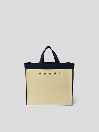 Marni Shopper mit Brand-Schriftzug Offwhite 4