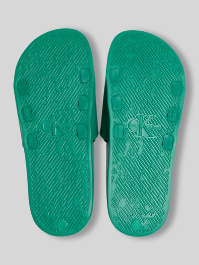 CK Calvin Klein Badeschuhe mit Logo Print Oliv 3