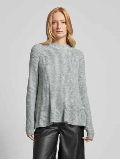 Only Strickpullover mit Mock-Neck Modell 'JADE' Dunkelgrau 4