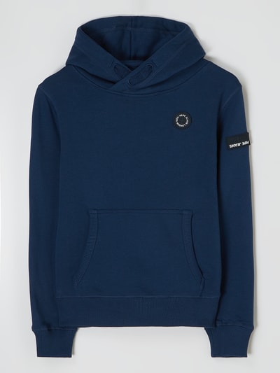 Pepe Jeans Hoodie met logodetails, model 'Aaron' Marineblauw - 1