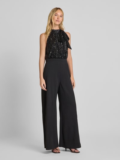 Swing Jumpsuit met pailletten Zwart - 1