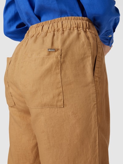 TONI Wide Fit Leinenhose in 3/4-Länge Camel 3