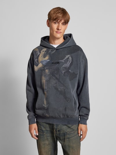 Review X MATW Hoodie met motiefprint - MATW X Review Zwart - 4