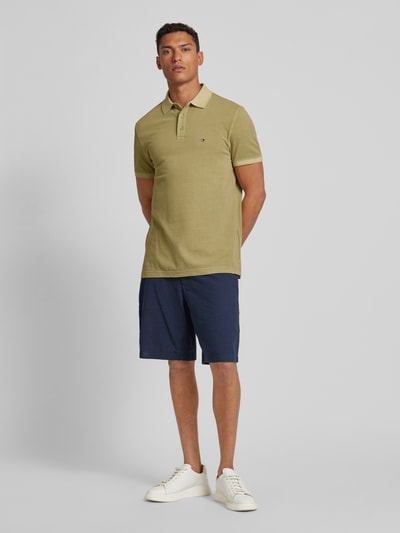 Tommy Hilfiger Regular Fit Poloshirt mit Logo-Stitching Oliv 1