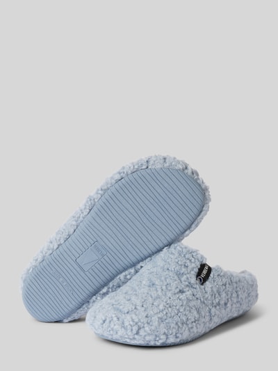 Verbenas Slides mit Teddyfell Modell 'YORK CURLY' Hellblau 3