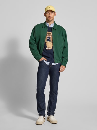 Polo Ralph Lauren Windbreaker mit Umlegekragen und Label-Stitching Dunkelgruen 1