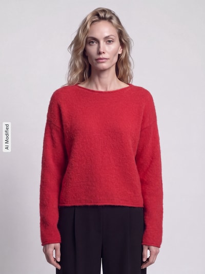 BOSS Orange Regular Fit Pullover aus Alpaka-Mix mit Woll-Anteil Modell 'C_Follettino' Rot 4