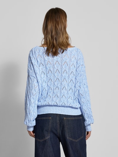 Only Relaxed Fit Strickpullover mit Zopf Struktur Muster Modell 'BRYNN' Hellblau 5