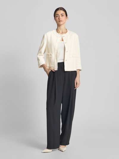 WHITE LABEL Blazer mit Fransen Offwhite 1