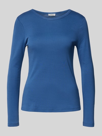 s.Oliver RED LABEL Shaped fit shirt met lange mouwen van een mix van katoen en viscose Blauw - 2