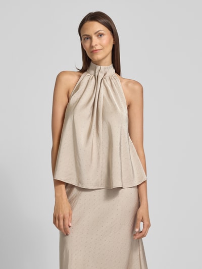 mbyM Blousetop met siersteentjes, model 'Zuzela' Zand - 4