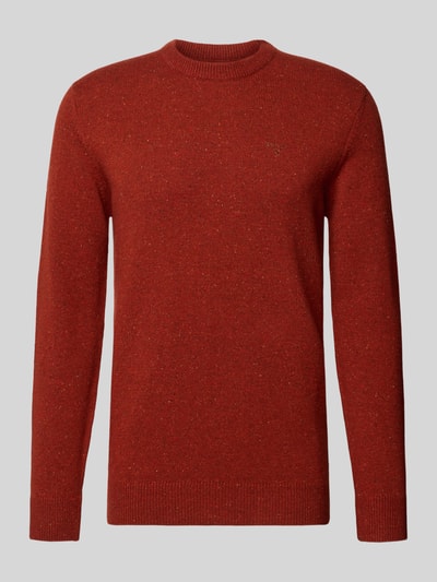 Barbour Pullover aus Woll-Seide-Mix mit Rundhalsausschnitt Modell 'TISBURY' Rot 1