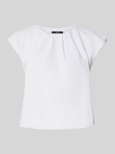 Zero Regular Fit Kurzarmbluse mit Kappärmeln Weiss 2