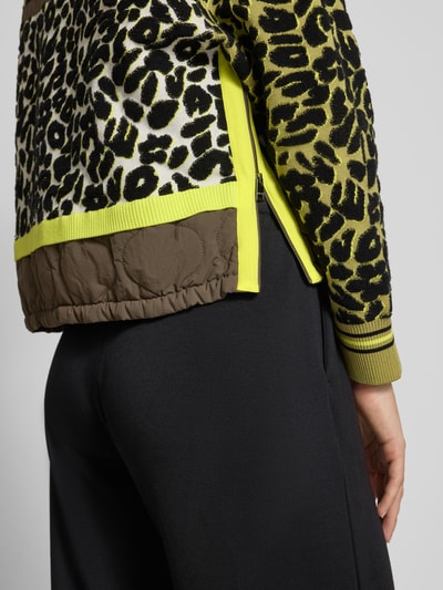 Marc Cain Strickpullover mit Stehkragen Khaki 3