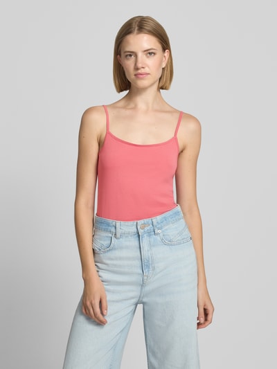 s.Oliver RED LABEL Top o kroju slim fit z mieszanki bawełny Mocnoróżowy 4