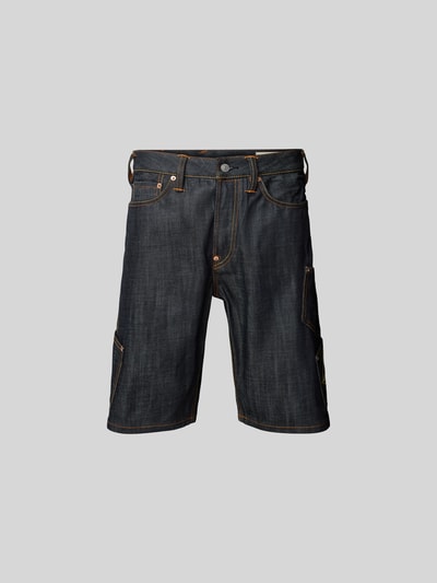 Evisu Straight Fit Jeansshorts mit Beintaschen Jeansblau 2