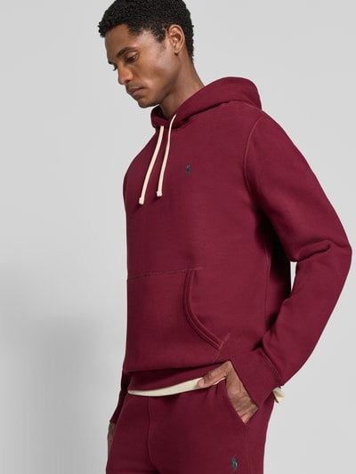 Polo Ralph Lauren Regular Fit Hoodie aus Baumwoll-Mix Bordeaux 3