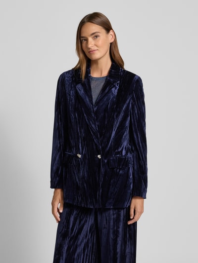 Christian Berg Cocktail Relaxed Fit Blazer aus Samt mit Reverskragen Dunkelblau Melange 4