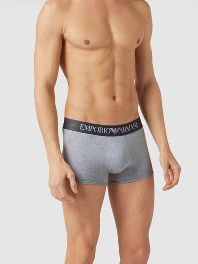 Emporio Armani Nauwsluitende boxershort met logoband Antraciet gemêleerd - 1