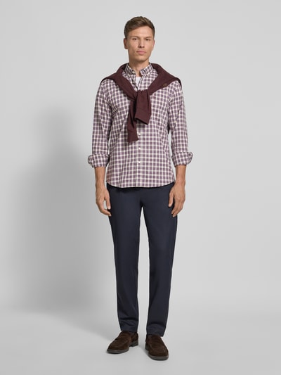 Fynch-Hatton Freizeithemd mit Knopfleiste Bordeaux 1