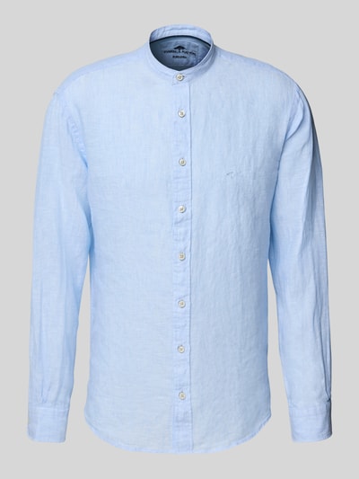 Fynch-Hatton Regular fit linnen overhemd met opstaande kraag Lichtblauw - 2