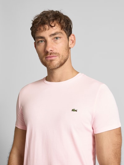 Lacoste Regular fit T-shirt van puur katoen, model 'SUPIMA' Roze - 3