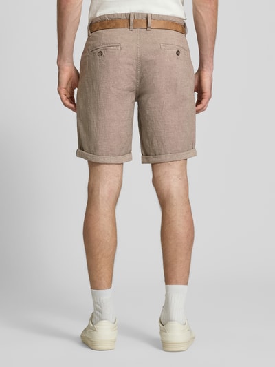 Redefined Rebel Bermudas mit Gürtel und Eingrifftaschen Modell 'NEBRASKA' Beige 5