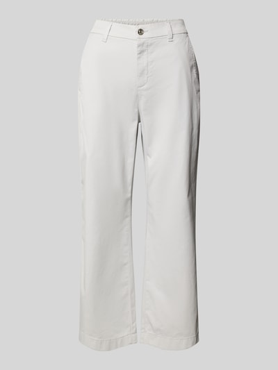 MAC Spodnie capri z lamowanymi kieszeniami z tyłu Jasnoszary 2