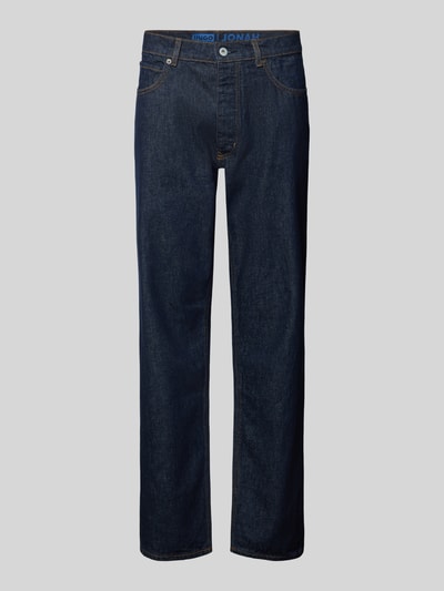 Hugo Blue Jeans met steekzakken, model 'Jonah' Donkerblauw - 2