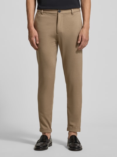 Lindbergh Cropped Stoffhose mit französischen Eingrifftaschen Sand 4