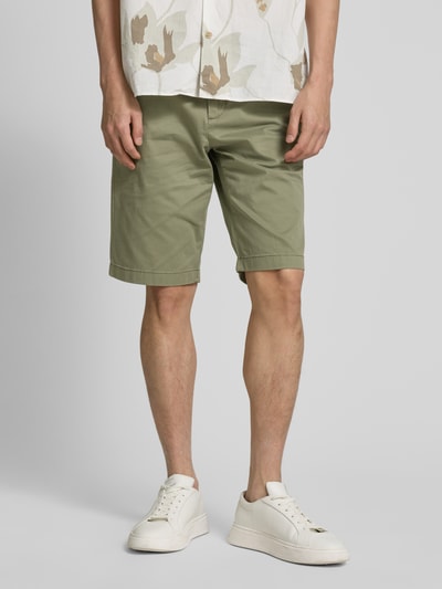 Tom Tailor Denim Regular Fit Bermudas aus Baumwoll-Elasthan-Mix Oliv 4