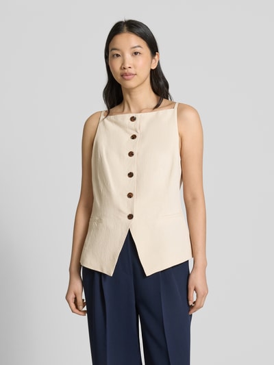 Christian Berg Woman Selection Gilet met vierkante hals Zand - 4