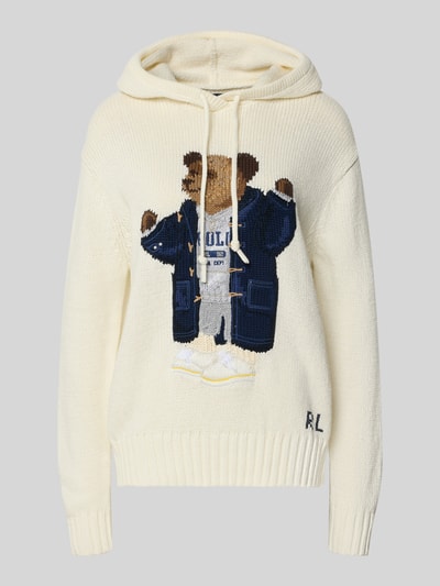 Polo Ralph Lauren Gebreide pullover van puur katoen met capuchon Offwhite - 2