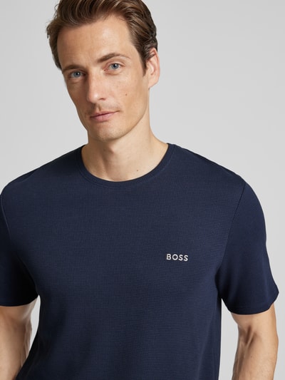 BOSS T-Shirt mit Strukturmuster Dunkelblau 3